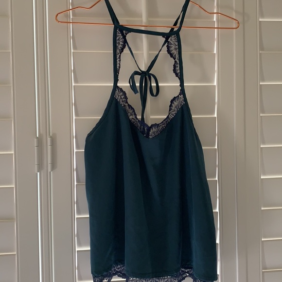 NWOT Jachs Girlfriend NY Lace Trim Halter Tank Top - Picture 4 of 6